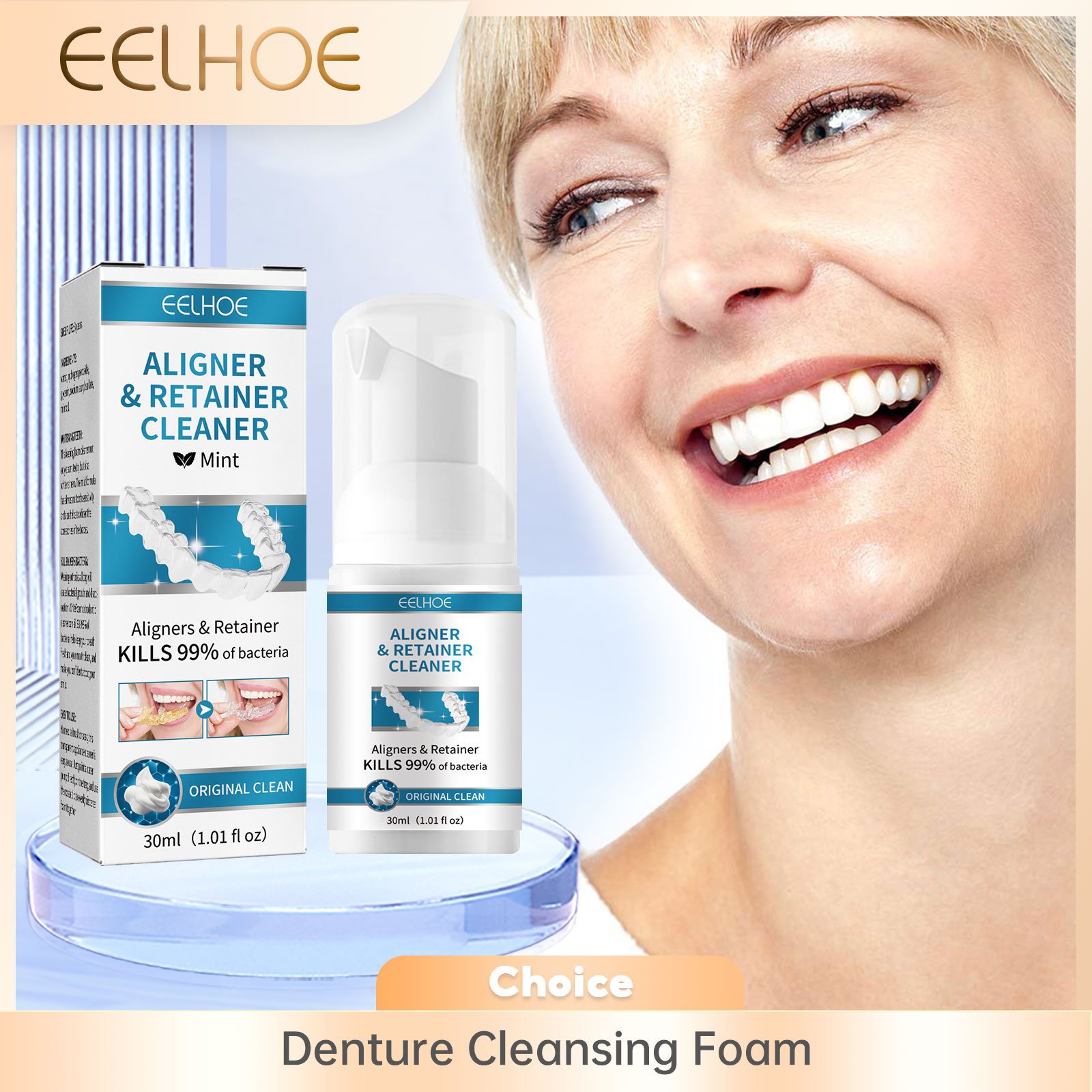 Teeth Whitening Best - Alineador limpiador de dentaduras postizas, espuma