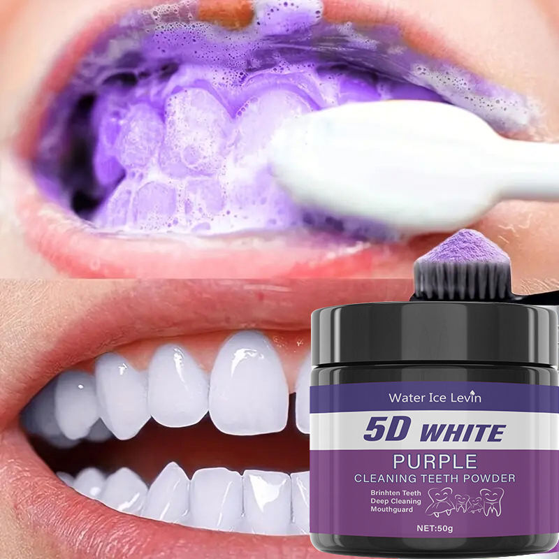Teeth Whitening Powder - Polvo de Limpieza Dental Morado -