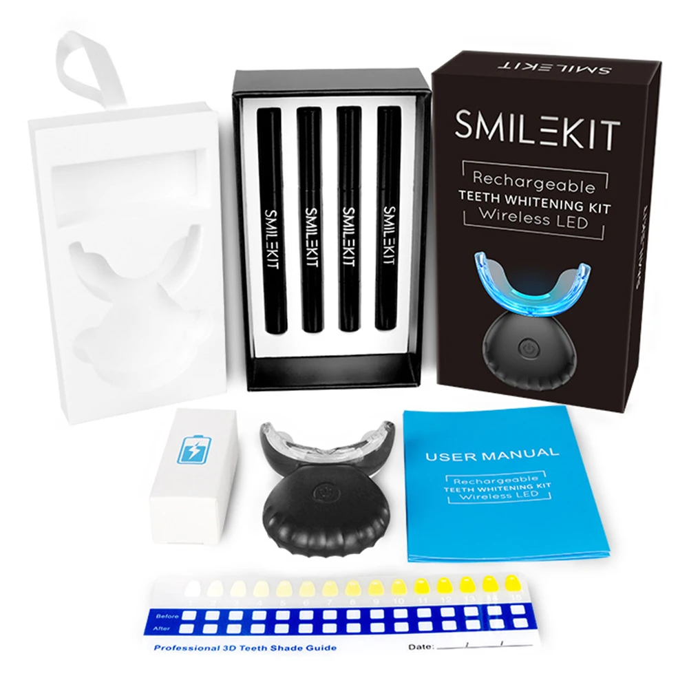Teeth Whitening Blue Light - Kit de blanqueamiento Dental Mini 16