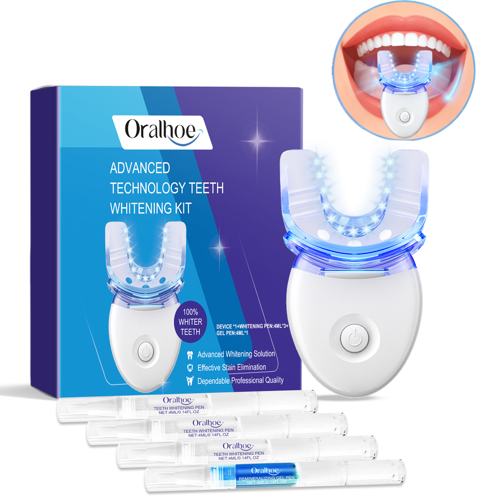Teeth Whitening Blue Light - Kit de luz LED para blanqueamiento