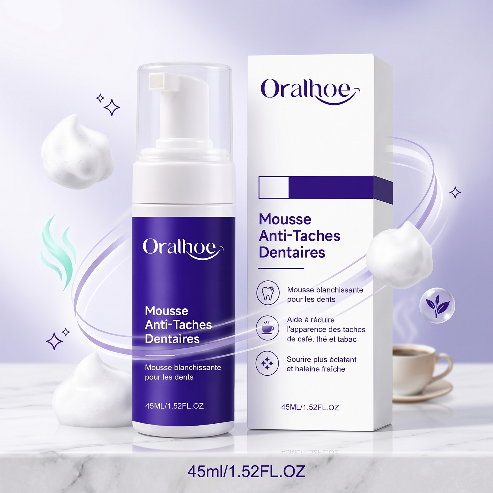 Teeth Whitening Best - Espuma Dental Blanqueadora Suave con Sabor