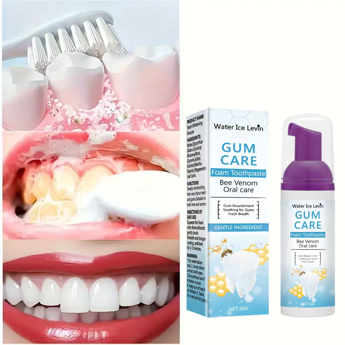 Pasta de dientes de espuma par - Teeth Whitening Xylitol Gum reseña y precio