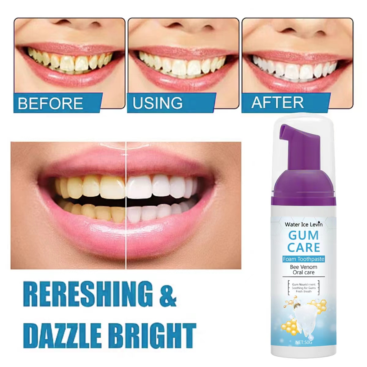 Pasta de dientes de espuma par - Teeth Whitening Xylitol Gum reseña y precio