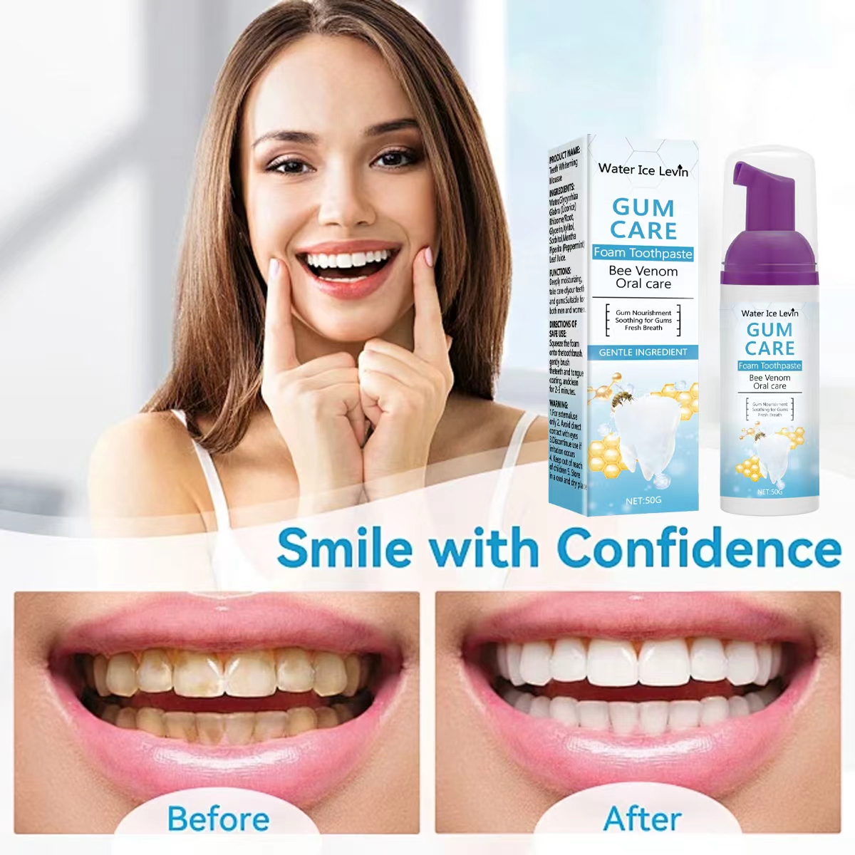 Pasta de dientes de espuma par - Teeth Whitening Xylitol Gum reseña y precio