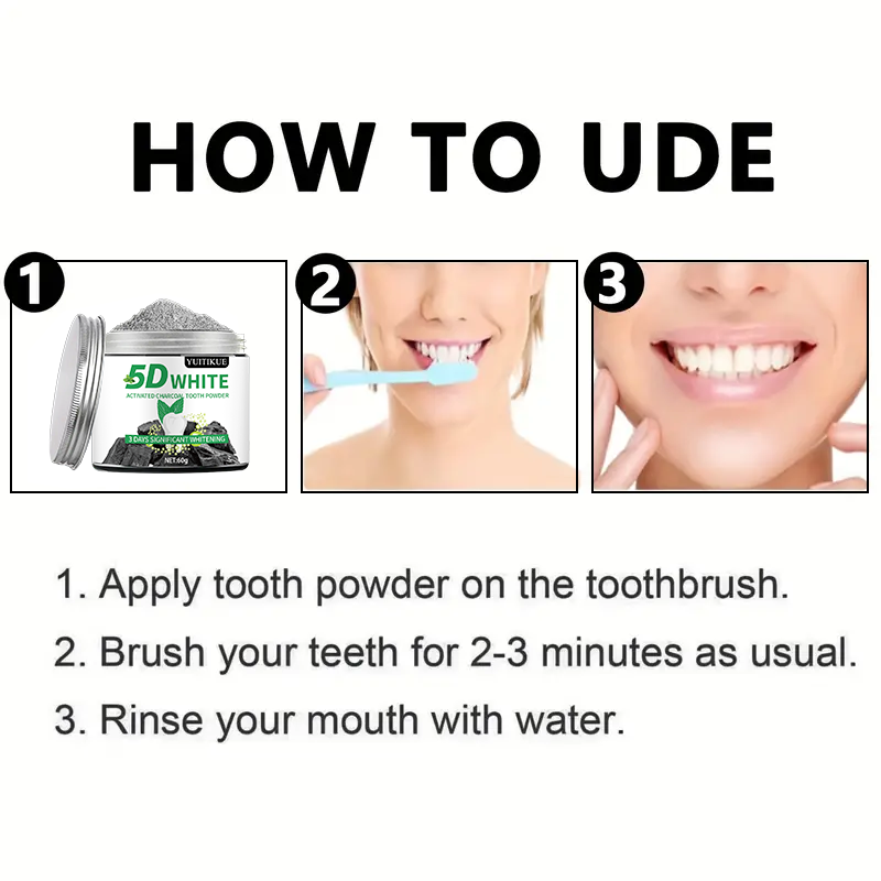 YUlTlKUE Polvo Dental de Carbó - Teeth Whitening Best reseña y precio