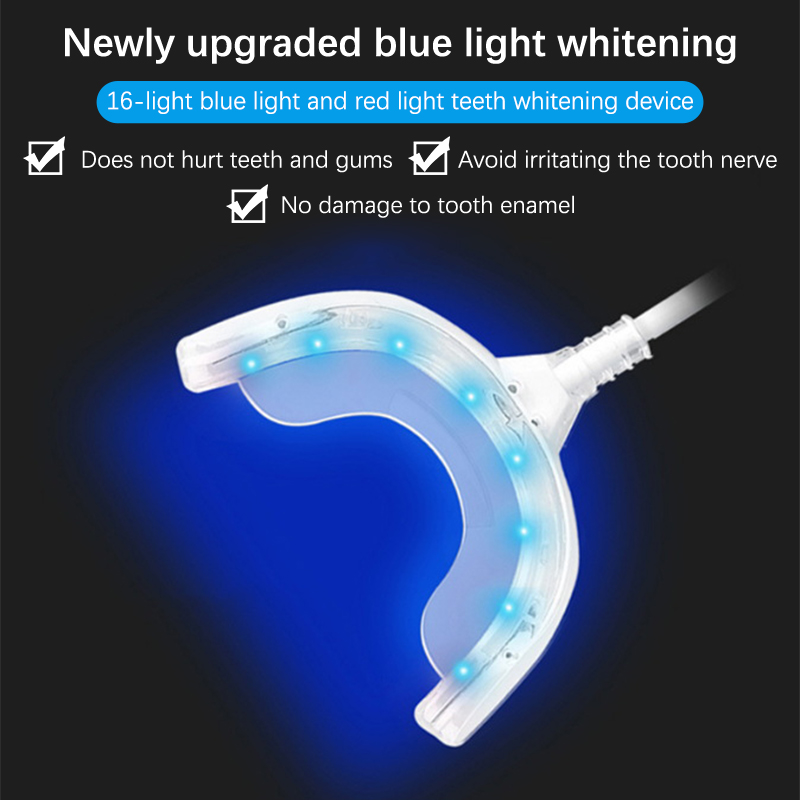 Piezas blanqueador dental 4 en - Teeth Whitening Blue Light reseña y precio