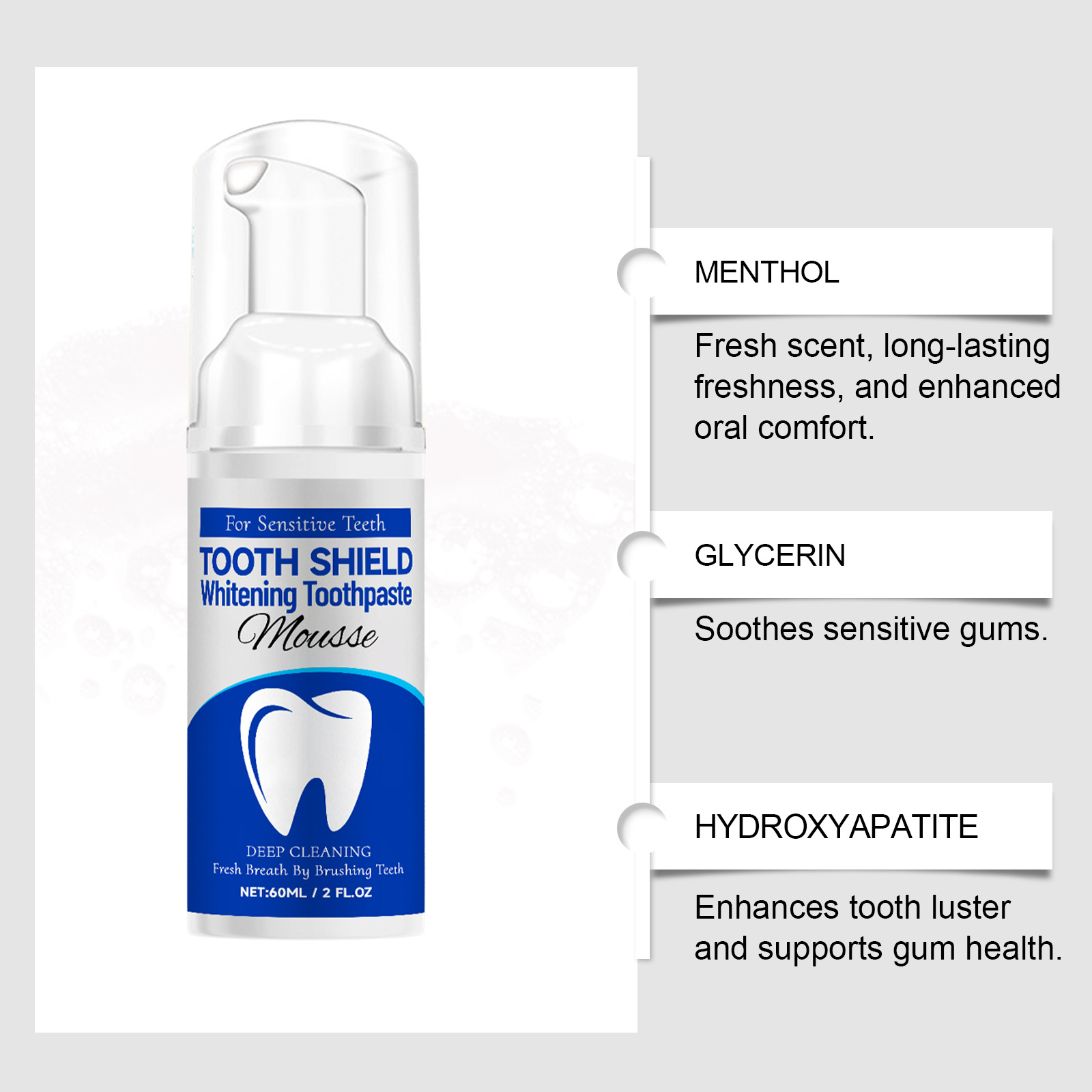 Pasta Dental Blanqueadora con  - Teeth Whitening Foam Toothpaste reseña y precio
