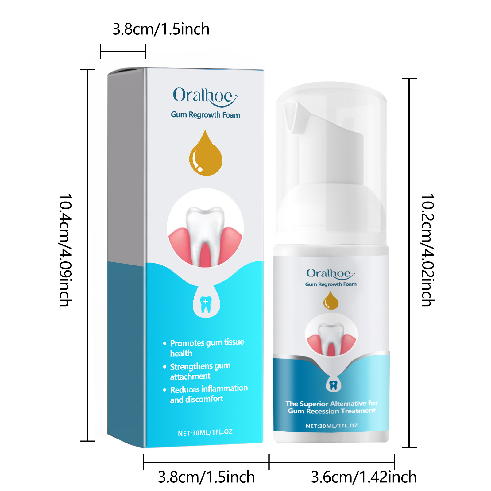 Espuma Reparadora de Encías, P - Teeth Whitening Foam Toothpaste reseña y precio