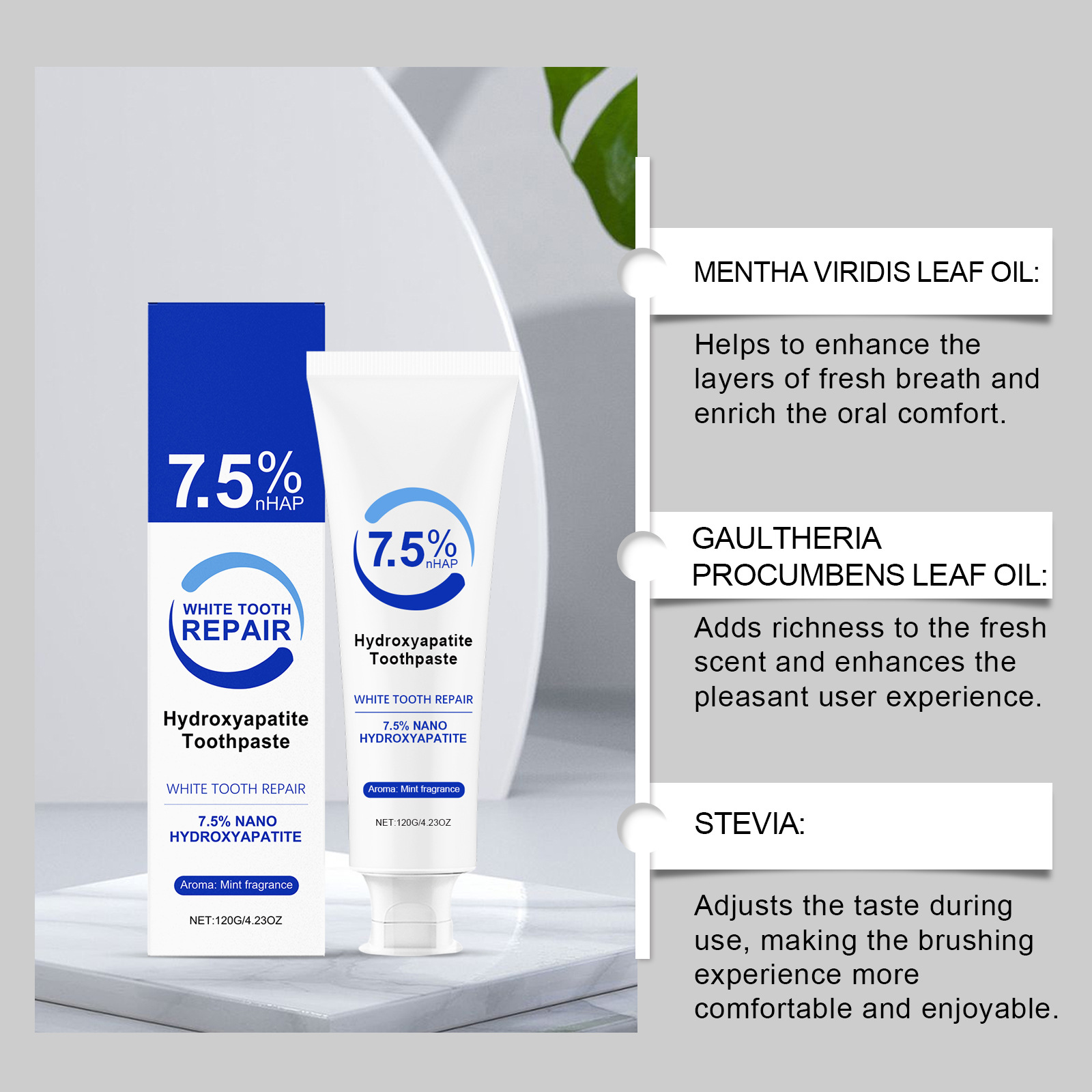 Pasta Dental con 7.5% de Hidro - Teeth Whitening Foam Toothpaste reseña y precio