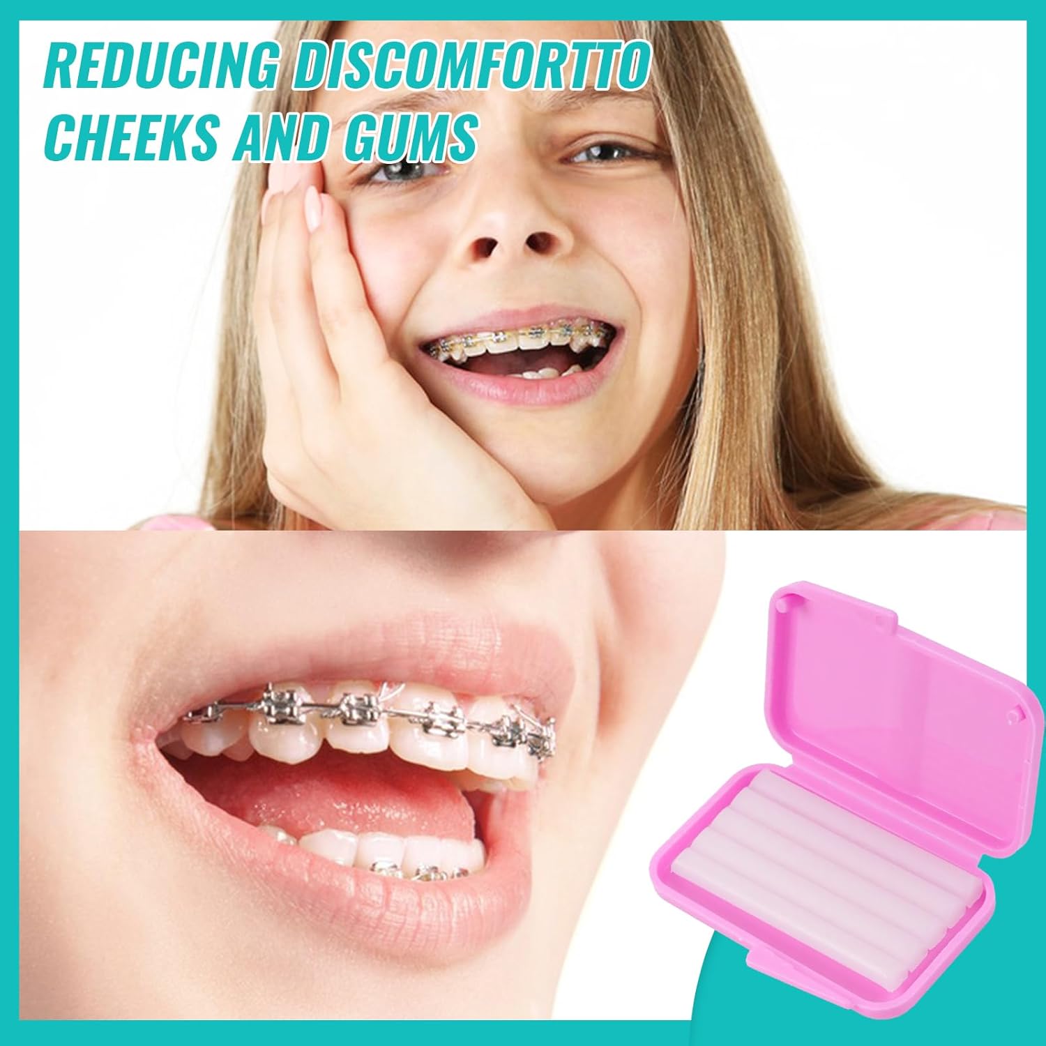 10 cajas de cera de alivio de  - Teeth Whitening Gum reseña y precio