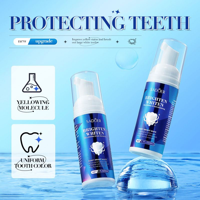 SADOER Mousse limpiadora de di - Teeth Whitening Xylitol Gum reseña y precio