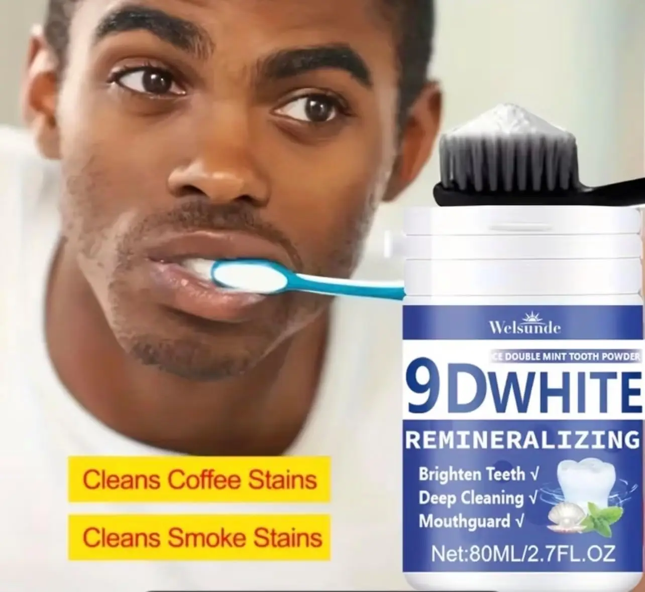 Polvo Dental Remineralizante d - Teeth Whitening Powder reseña y precio