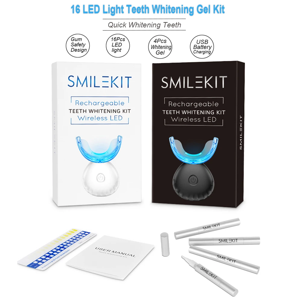 Kit de blanqueamiento Dental M - Teeth Whitening Blue Light reseña y precio
