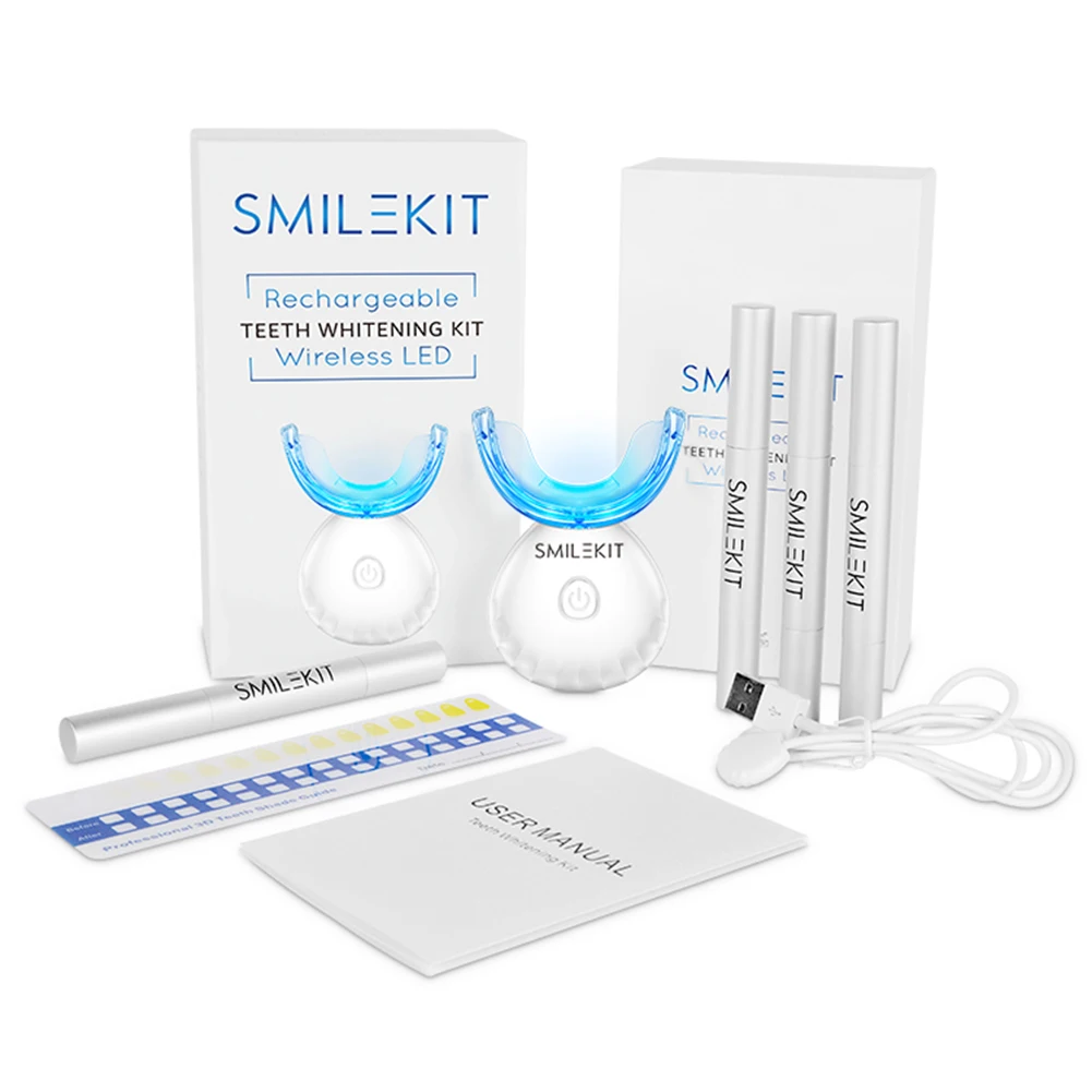 Kit de blanqueamiento Dental M - Teeth Whitening Blue Light reseña y precio